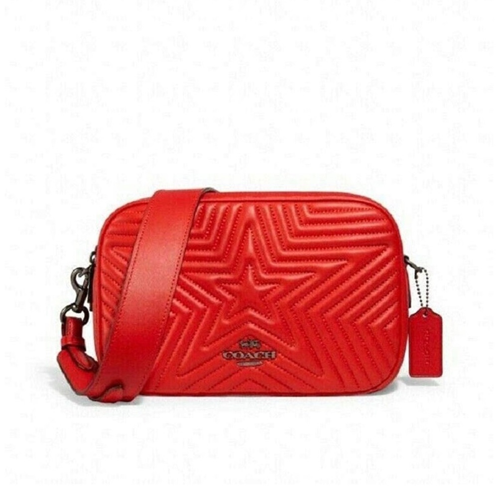 COACH JES CROSSBODY WITH STAR QUILTING RED